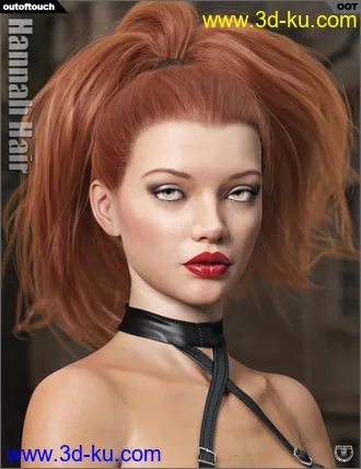 3D打印模型Hannah Ponytail Hair for Genesis 3 and 8 Female(s)的图片