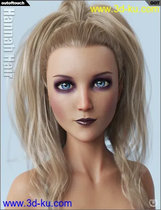 3D打印模型Hannah Ponytail Hair for Genesis 3 and 8 Female(s)的图片