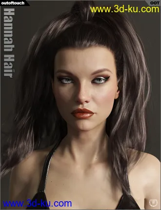 3D打印模型Hannah Ponytail Hair for Genesis 3 and 8 Female(s)的图片