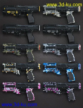 3D打印模型Harbinger Machine Pistol的图片