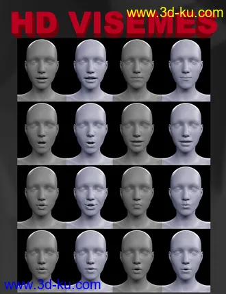 3D打印模型HD Visemes for Genesis 8 Female的图片