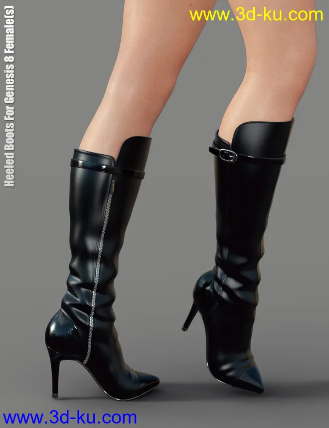 Heeled Boots for Genesis 8 Female(s)模型的图片1