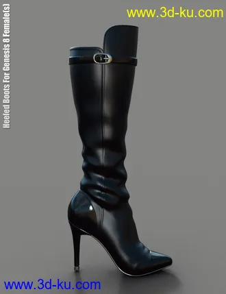 3D打印模型Heeled Boots for Genesis 8 Female(s)的图片