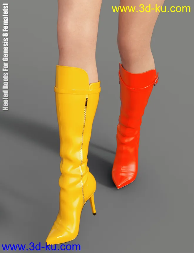 Heeled Boots for Genesis 8 Female(s)模型的图片6