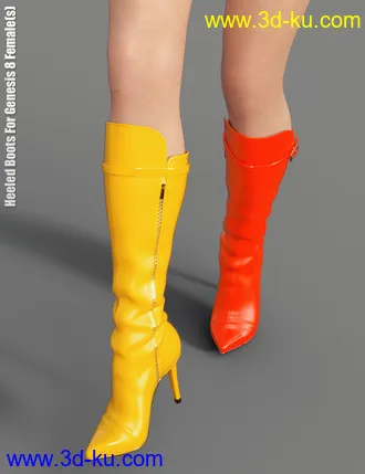 3D打印模型Heeled Boots for Genesis 8 Female(s)的图片
