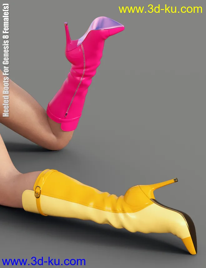 Heeled Boots for Genesis 8 Female(s)模型的图片7