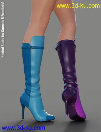 3D打印模型Heeled Boots for Genesis 8 Female(s)的图片