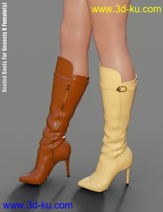 3D打印模型Heeled Boots for Genesis 8 Female(s)的图片