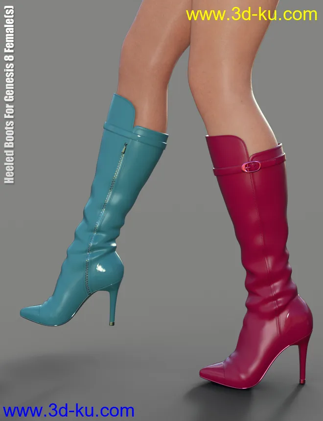 Heeled Boots for Genesis 8 Female(s)模型的图片10