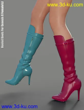 3D打印模型Heeled Boots for Genesis 8 Female(s)的图片
