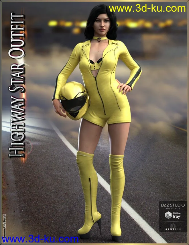 Highway Star Outfit and Accessories for Genesis 3 Female(s)模型的图片1