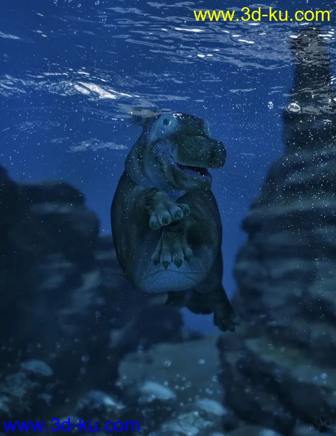 Hippopotamus by AM模型的图片4