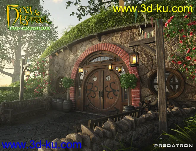 Hog and Barrel Pub Exterior模型的图片2