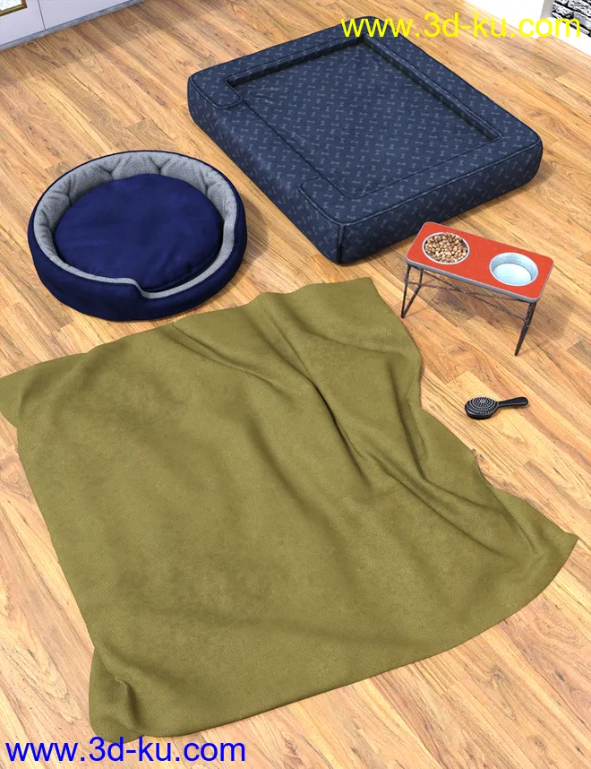 Home Sweet Home Props for DAZ Dog(s) 8模型的图片1