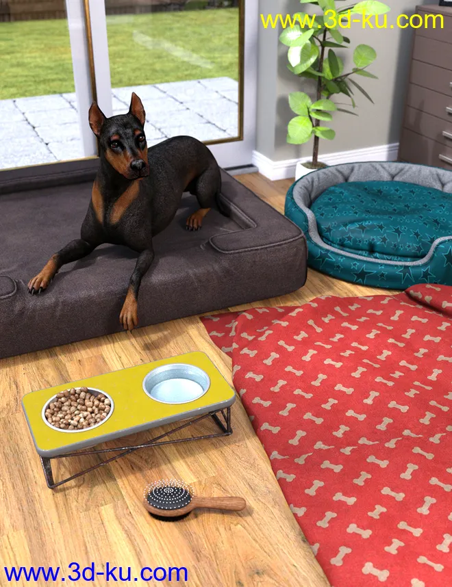 Home Sweet Home Props for DAZ Dog(s) 8模型的图片2