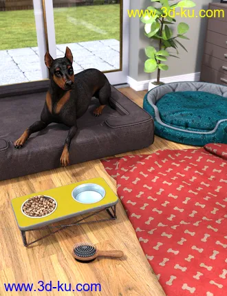 3D打印模型Home Sweet Home Props for DAZ Dog(s) 8的图片
