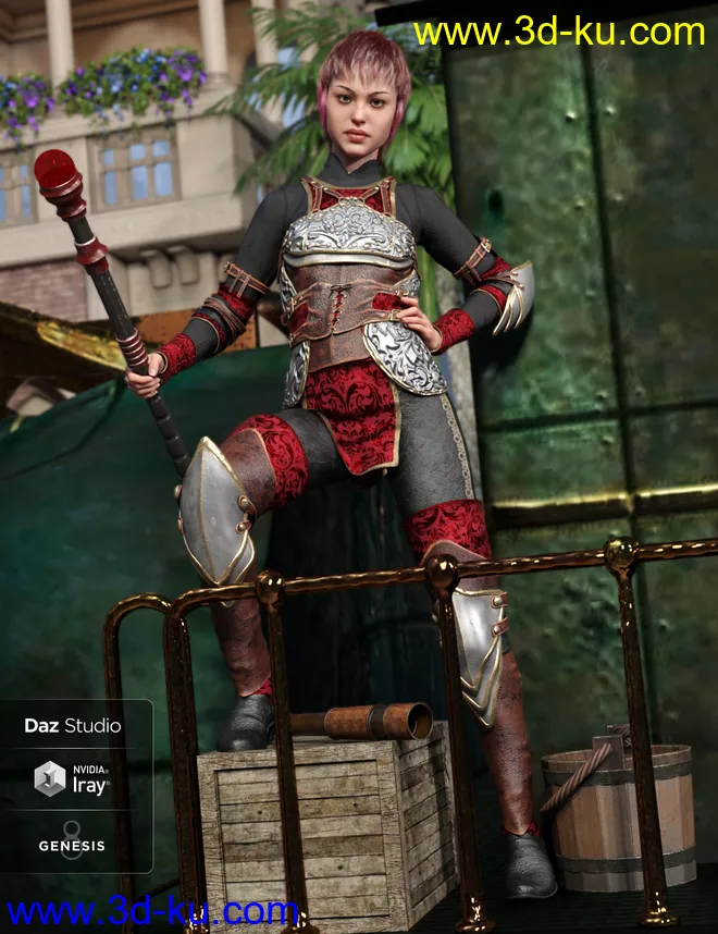 Hounds Guard Outfit for Genesis 8 Female(s)模型的图片2