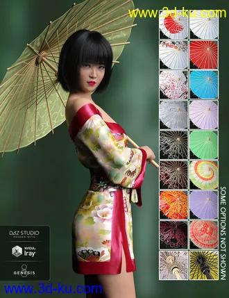 3D打印模型HP Zhi Ruo and Parasol for Mei Lin 8的图片