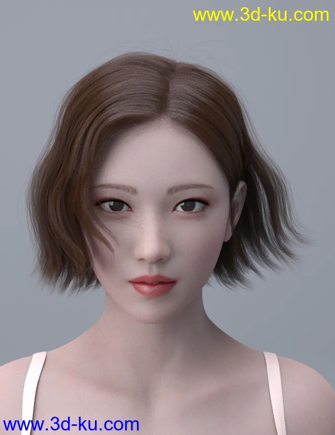 HY Wavy Bob Hair for Genesis 3 and 8模型的图片9