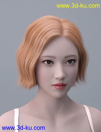 3D打印模型HY Wavy Bob Hair for Genesis 3 and 8的图片