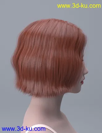 3D打印模型HY Wavy Bob Hair for Genesis 3 and 8的图片