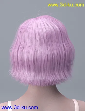 3D打印模型HY Wavy Bob Hair for Genesis 3 and 8的图片