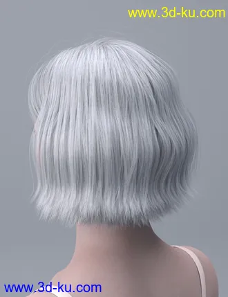 3D打印模型HY Wavy Bob Hair for Genesis 3 and 8的图片