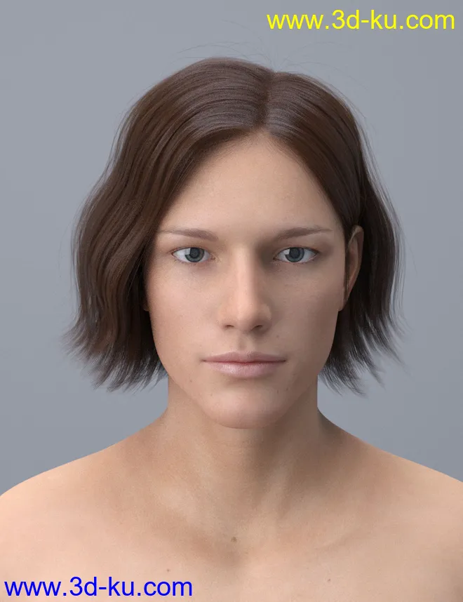 HY Wavy Bob Hair for Genesis 3 and 8模型的图片16