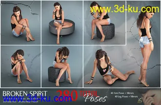 3D打印模型iG Broken Spirit Poses for Genesis 8 Female的图片