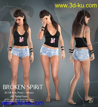 3D打印模型iG Broken Spirit Poses for Genesis 8 Female的图片