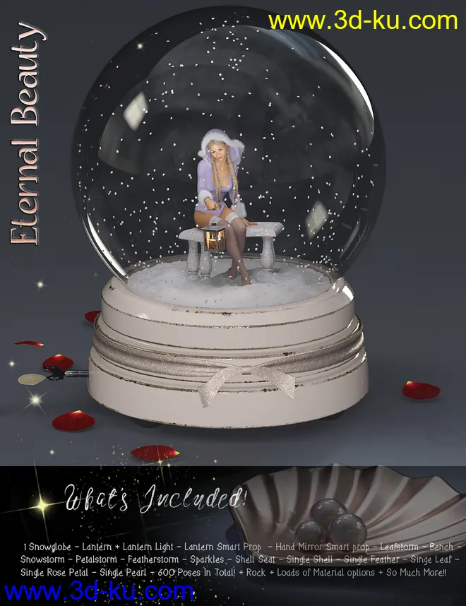 iG Eternal Beauty Props and Poses for Genesis 8 Female模型的图片3