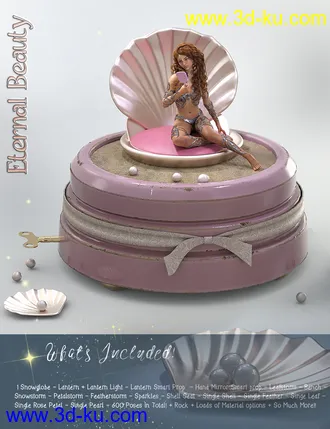 3D打印模型iG Eternal Beauty Props and Poses for Genesis 8 Female的图片