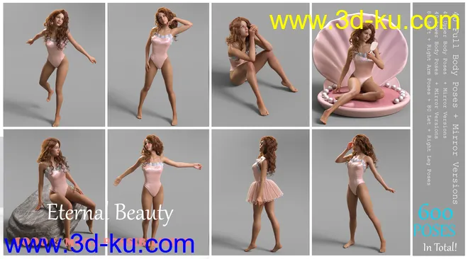 iG Eternal Beauty Props and Poses for Genesis 8 Female模型的图片9