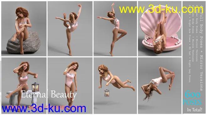 iG Eternal Beauty Props and Poses for Genesis 8 Female模型的图片11