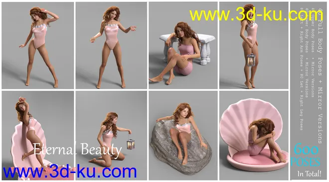 iG Eternal Beauty Props and Poses for Genesis 8 Female模型的图片12