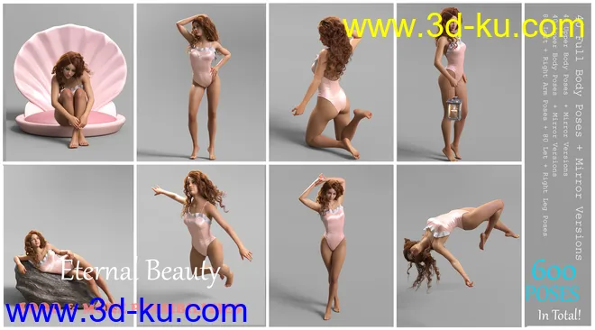 iG Eternal Beauty Props and Poses for Genesis 8 Female模型的图片13
