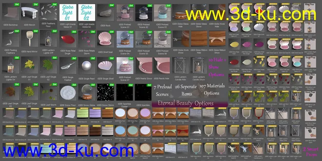 iG Eternal Beauty Props and Poses for Genesis 8 Female模型的图片14
