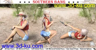 3D打印模型iG Southern Bang Props and Poses for Genesis 8 Female(s)的图片