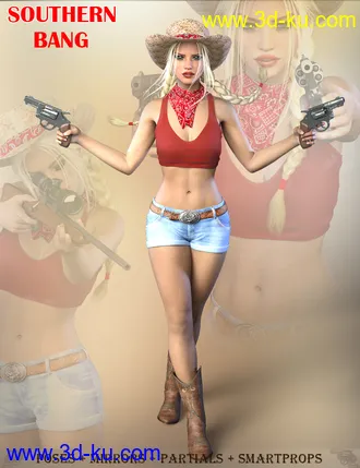 3D打印模型iG Southern Bang Props and Poses for Genesis 8 Female(s)的图片