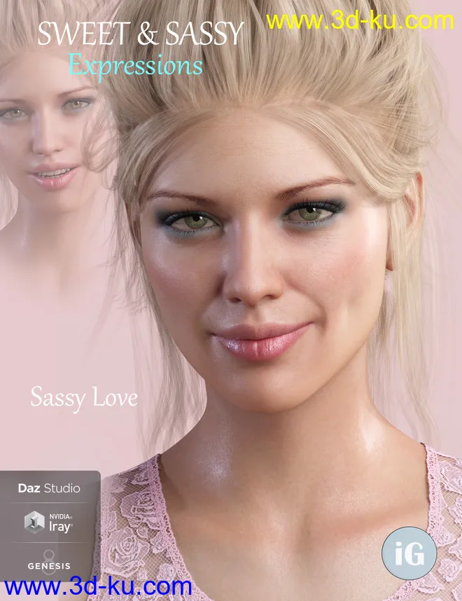 iG Sweet & Sassy Expressions for Genesis 8 Female(s)模型的图片2