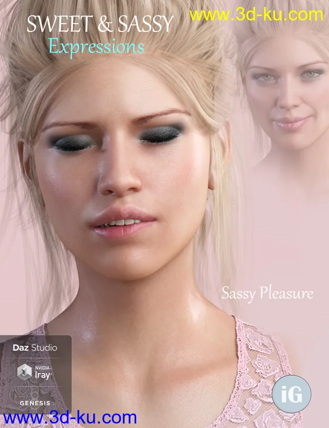 iG Sweet & Sassy Expressions for Genesis 8 Female(s)模型的图片4