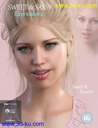 3D打印模型iG Sweet & Sassy Expressions for Genesis 8 Female(s)的图片