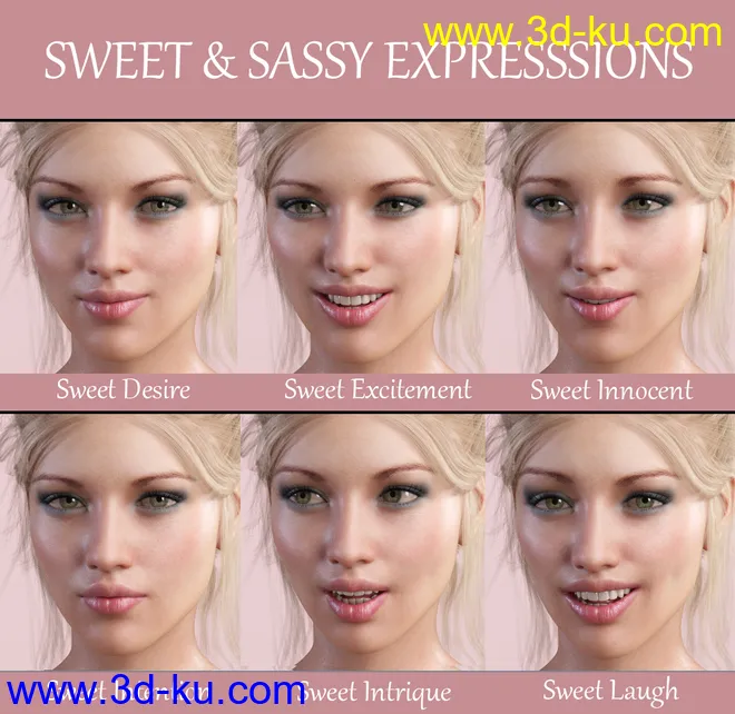 iG Sweet & Sassy Expressions for Genesis 8 Female(s)模型的图片9
