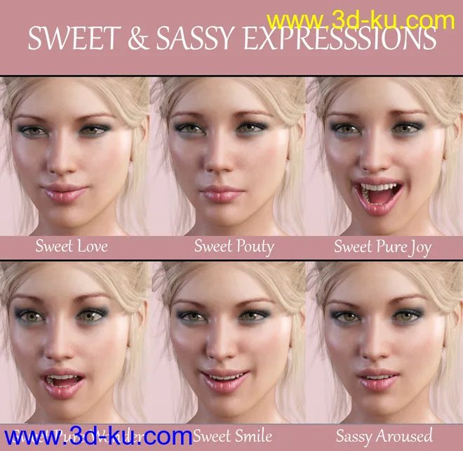 iG Sweet & Sassy Expressions for Genesis 8 Female(s)模型的图片10