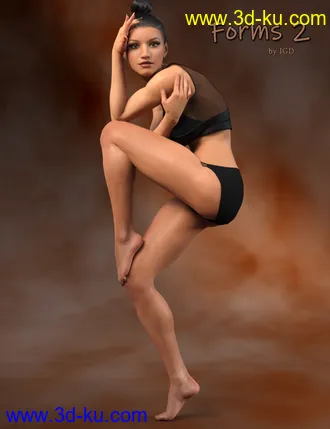 3D打印模型IGD Forms 2 Poses for Genesis 8 Female的图片