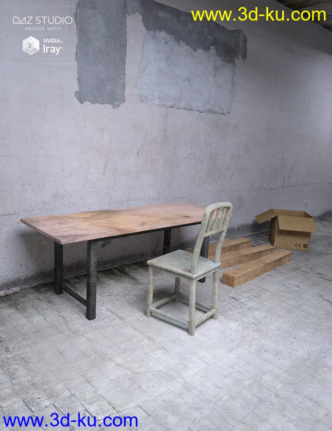Industrial Room Interior and Props模型的图片2