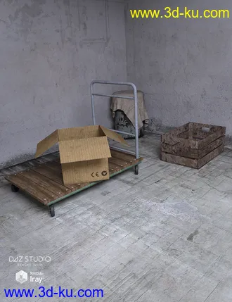 3D打印模型Industrial Room Interior and Props的图片