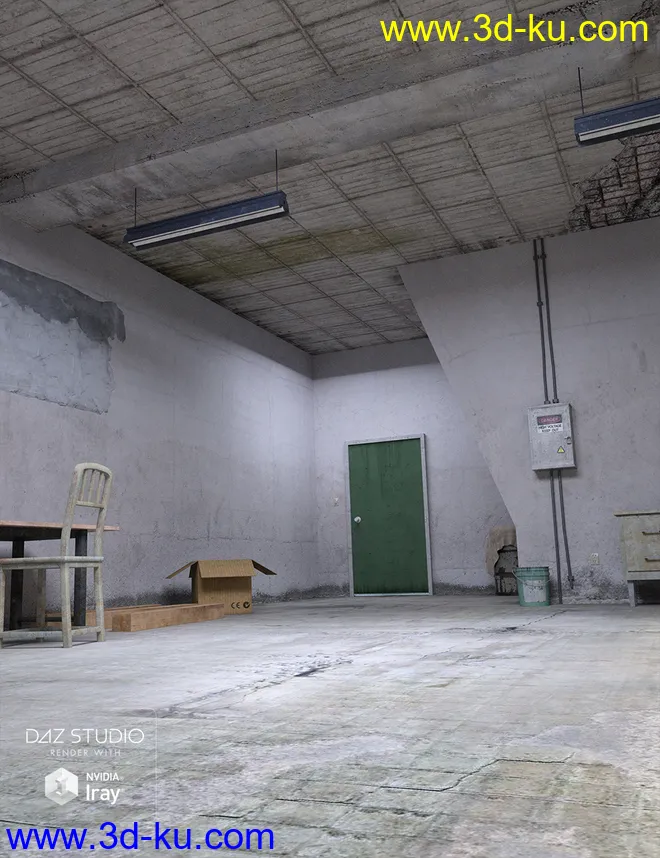 Industrial Room Interior and Props模型的图片6