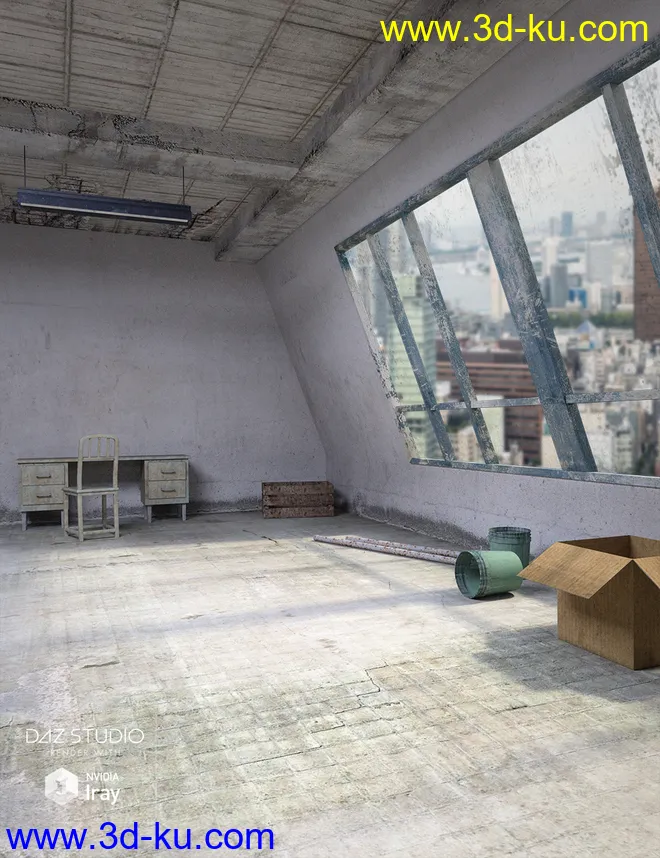 Industrial Room Interior and Props模型的图片9