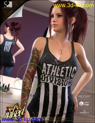 3D打印模型Inked Vol.24 - Just Sleeves for Genesis 8 Female(s)的图片